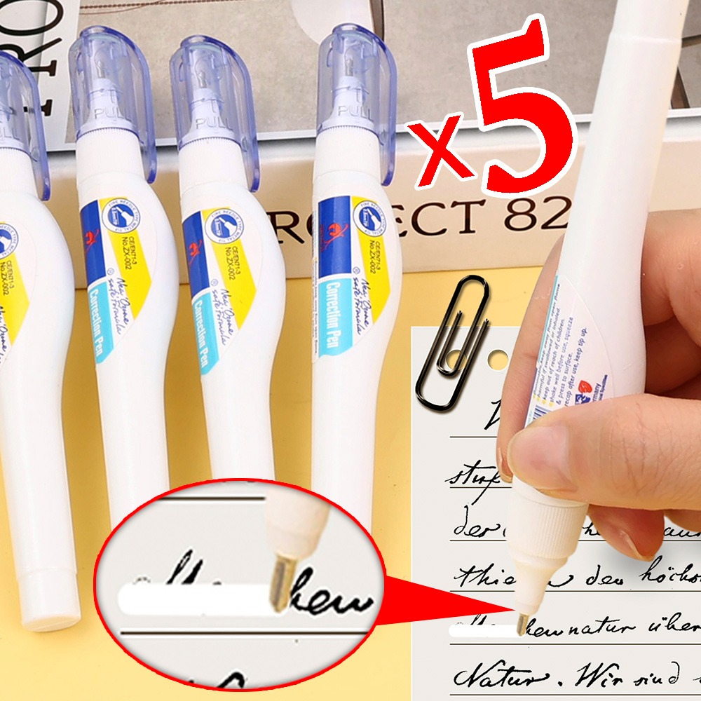 Correction Fluid White - 1-5Pc School Metal Headed Error Correction