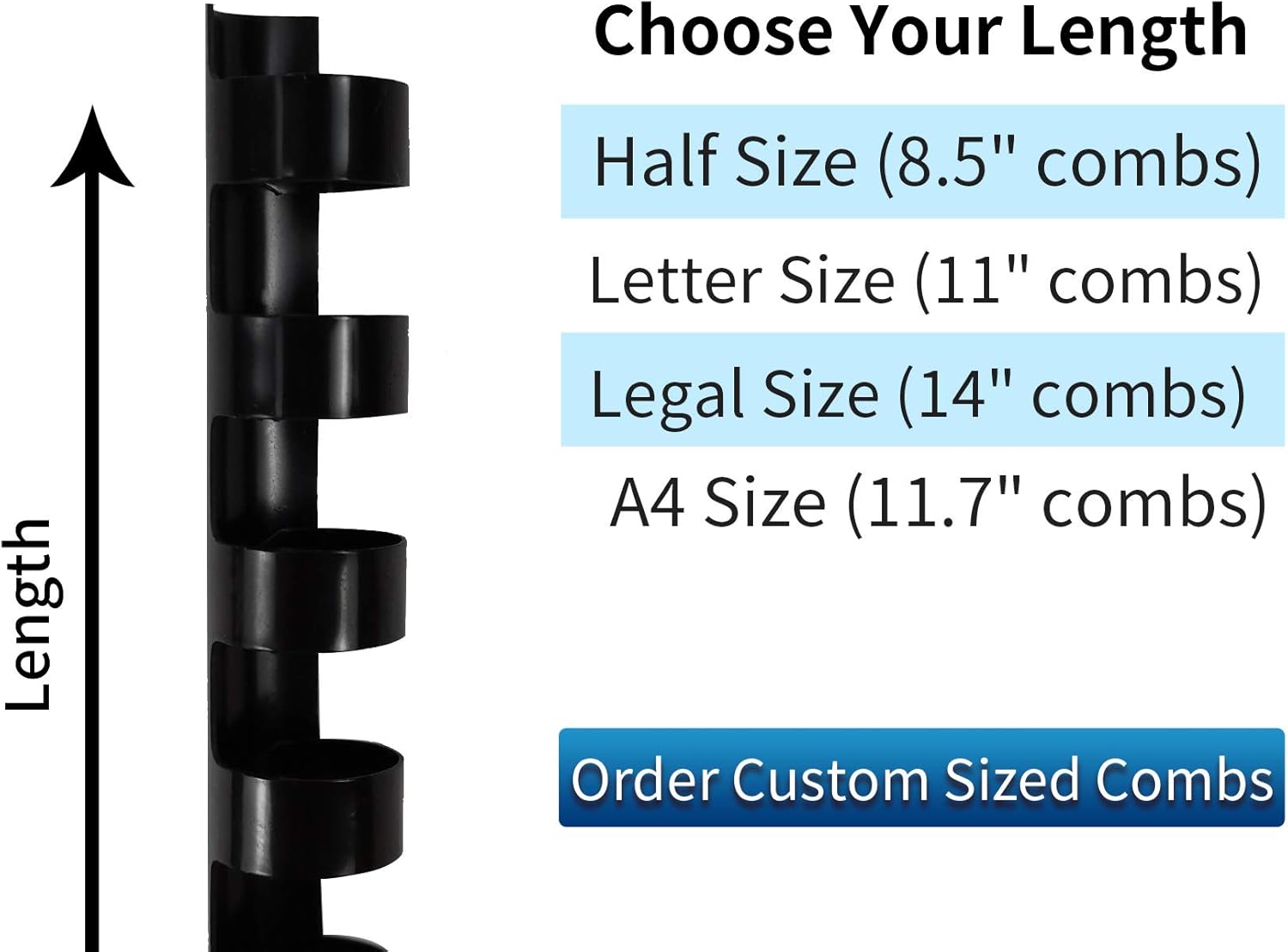 Plastic Comb Binding Spines, 1 - Binding Comb Plastic avaliação e preço