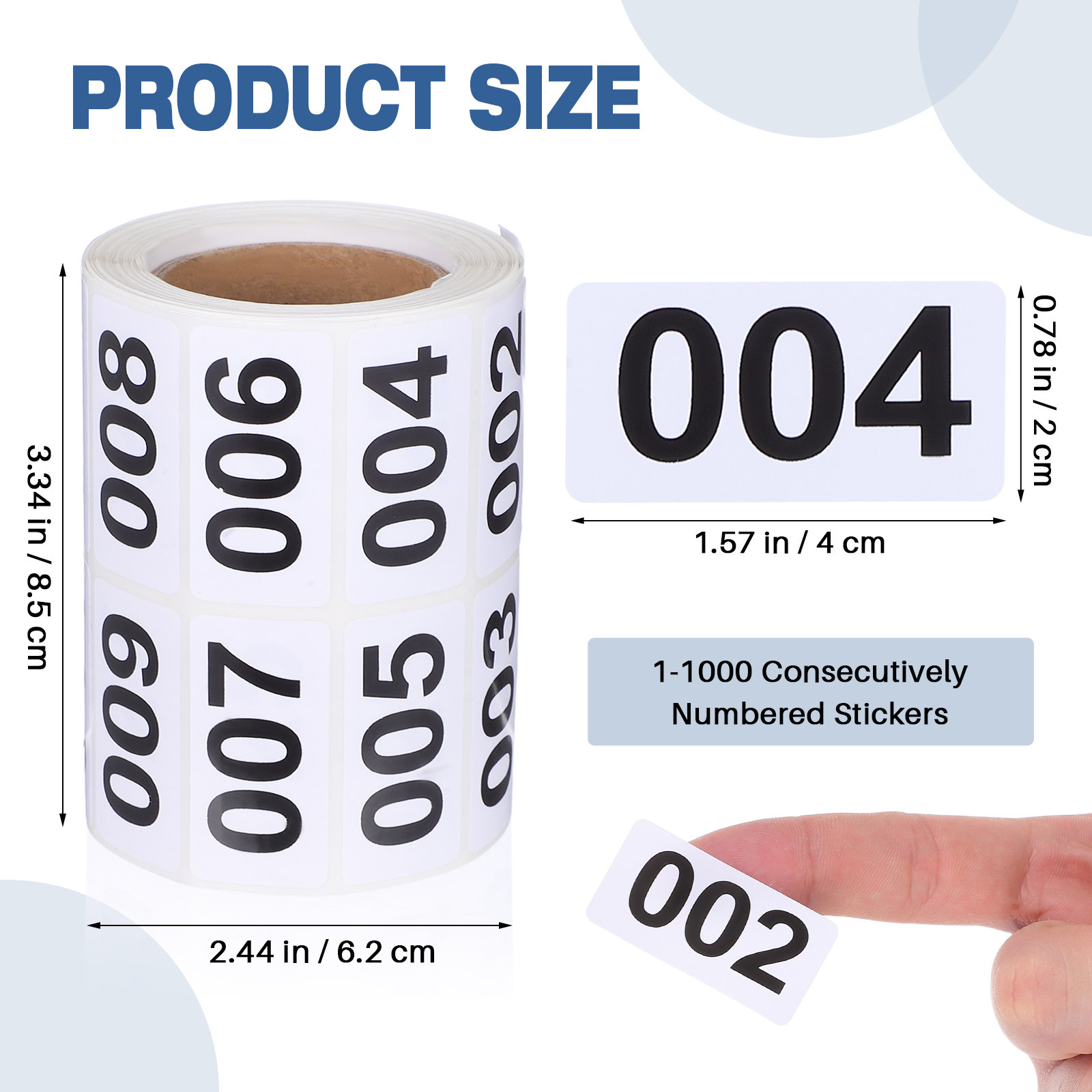 1 Roll Number Stickers Simple  - Sticker Label Roll avaliação e preço