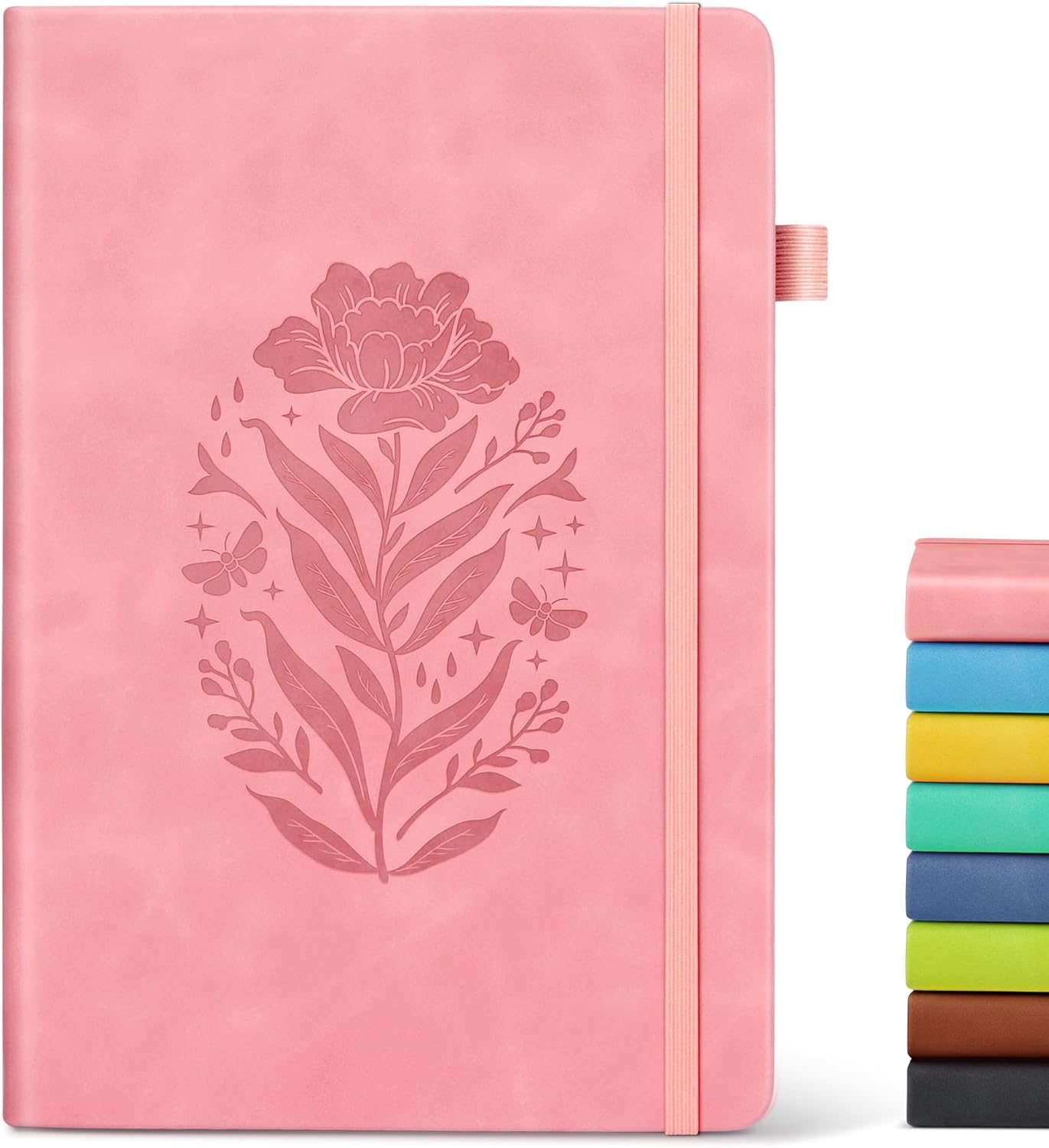 A5 Pink Hardcover Leather Jour - Journal Leather Hardcover avaliação e preço