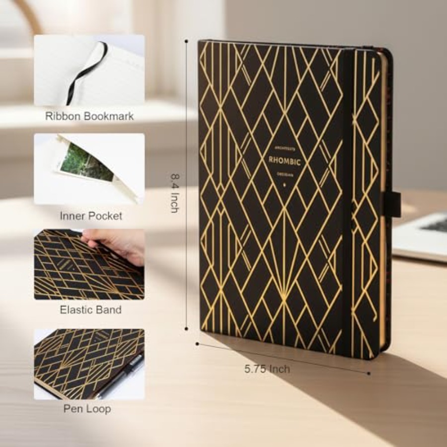 Lined Journal for Men and Wome - Journal Leather Hardcover avaliação e preço