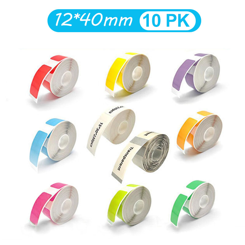 12*40mm Colored Transparent Th - Label Printer Tape avaliação e preço