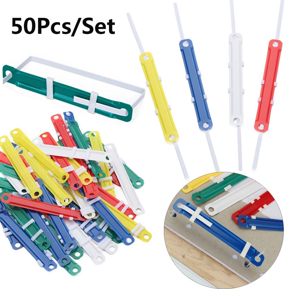 50 PCs/Set File Paper Fastener - Binder Clip Assorted avaliação e preço