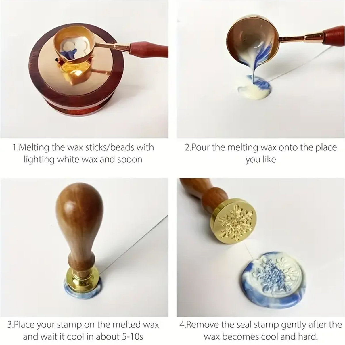 100pc/bag Wax Seal Beads Kit,D - Wax Seal Stamp Kit avaliação e preço