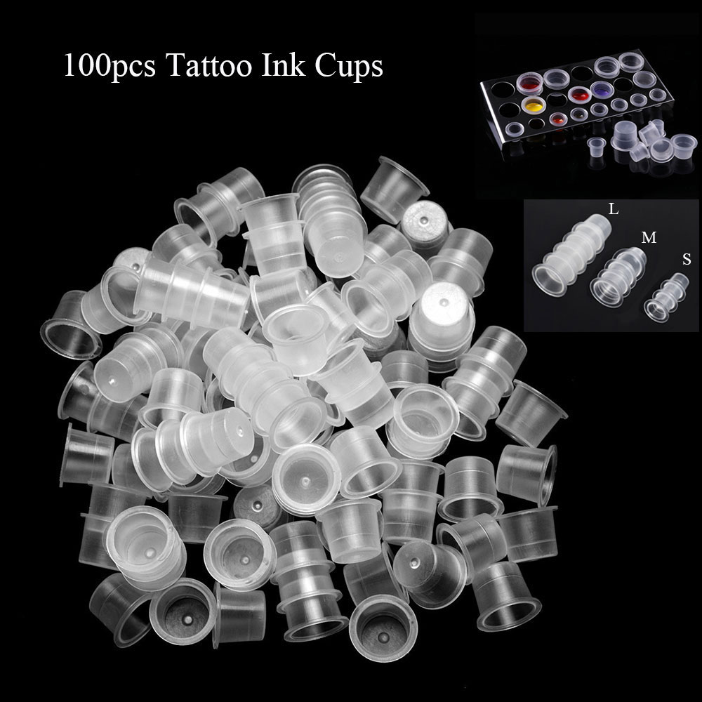 100pcs Transparent Tattoo Pigm - Calligraphy Ink Bottle avaliação e preço