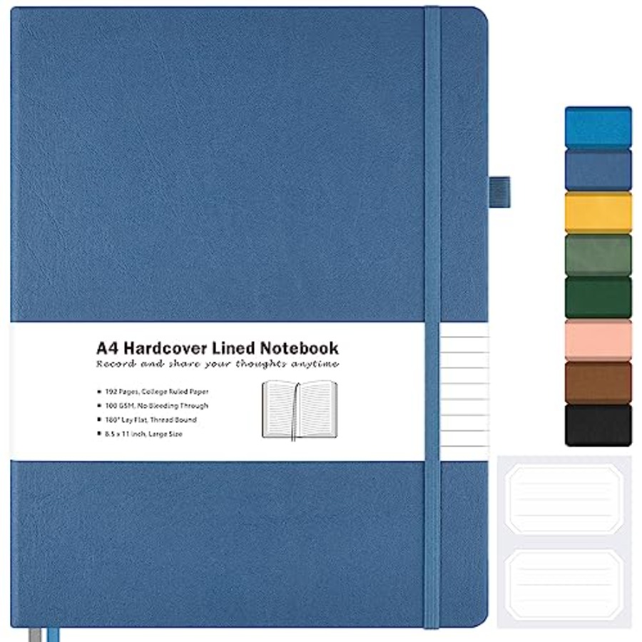 College Ruled Notebook, A4 Har - Journal Leather Hardcover avaliação e preço
