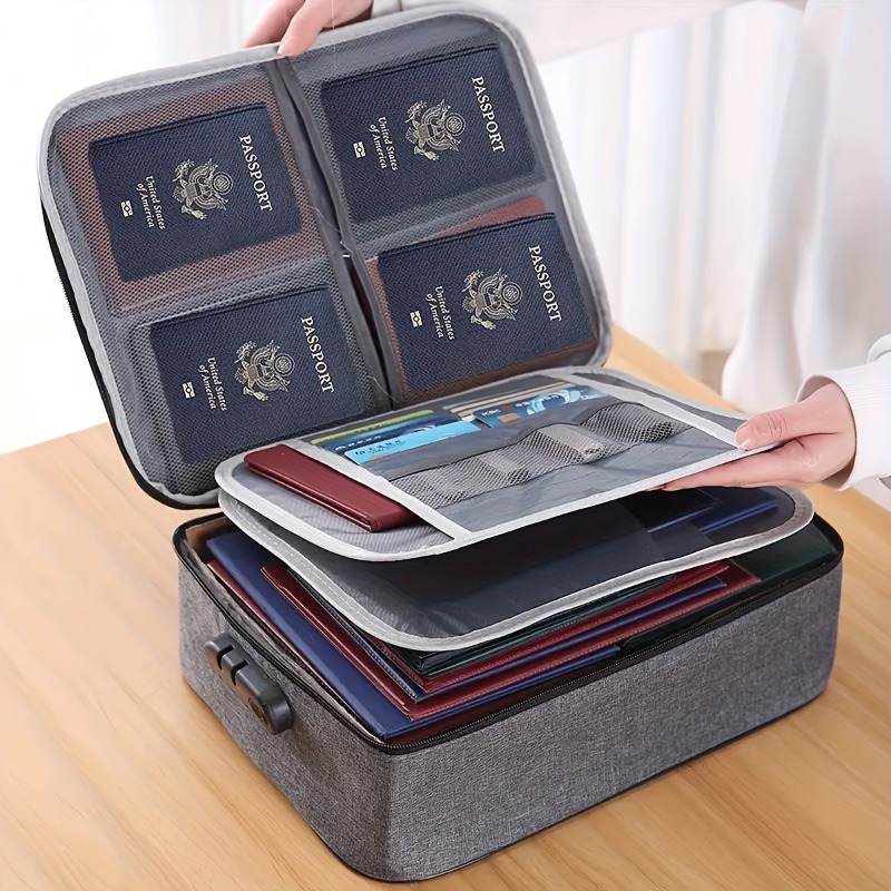 Lockable File Storage Bag,3-La - Portfolio Folder Zip avaliação e preço