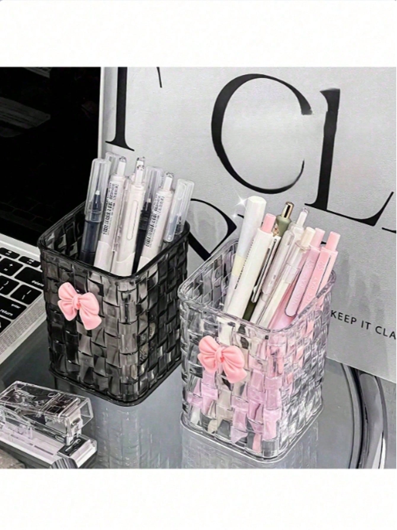1pc Woven Texture Makeup Brush - Supply Of Office Stationery avaliação e preço