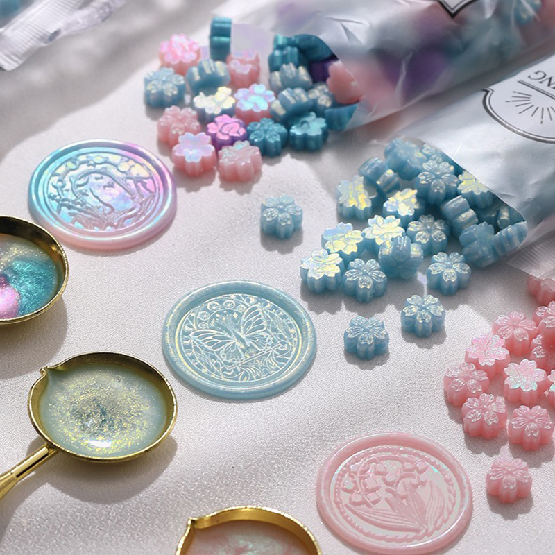 90pcs Mixed Color Glitter Saku - Wax Seal Stamp Kit avaliação e preço