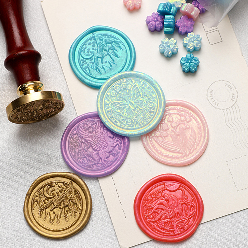 90pcs Mixed Color Glitter Saku - Wax Seal Stamp Kit avaliação e preço