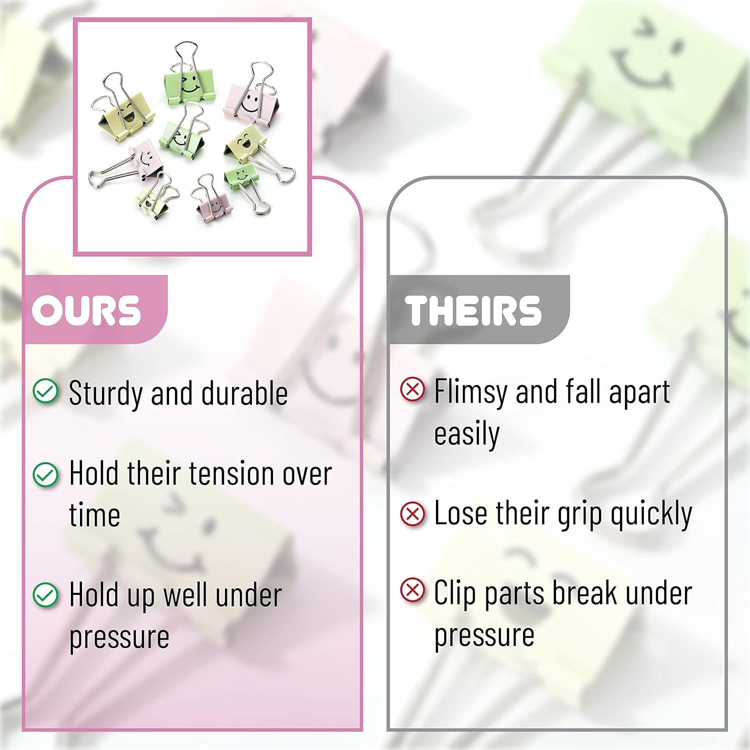 Smiley Binder Clips 80 Pack, A - Binder Clip Assorted avaliação e preço