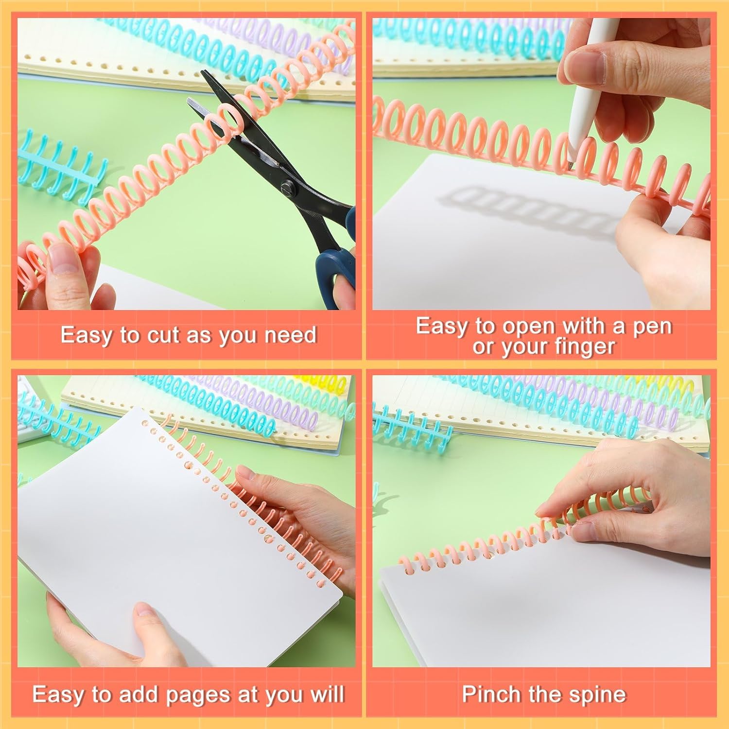 50 Pcs Comb Binding Spines 1/2 - Binding Comb Plastic avaliação e preço