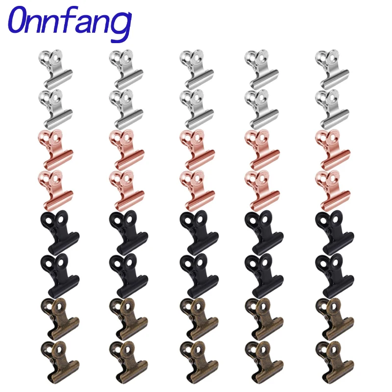 40/20PCS  Set Mini 21x23mm Met - Binder Clip Assorted avaliação e preço