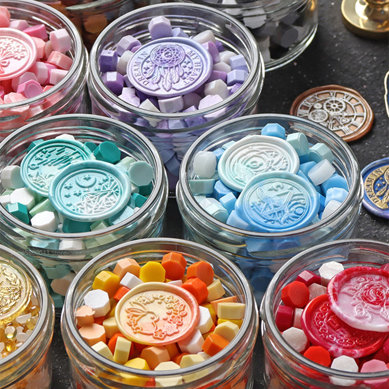 100pcs/Bag Mix Color Wax Beads - Wax Seal Stamp Kit avaliação e preço