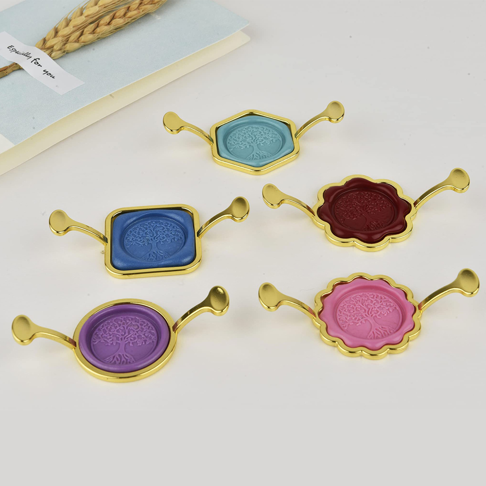 5-Pack Hexagon Square Metal Wa - Wax Seal Stamp Kit avaliação e preço