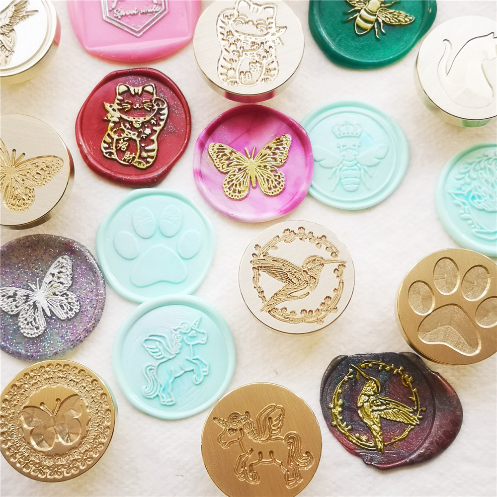 Wax Seal Stamp head butterfly  - Wax Seal Stamp Kit avaliação e preço