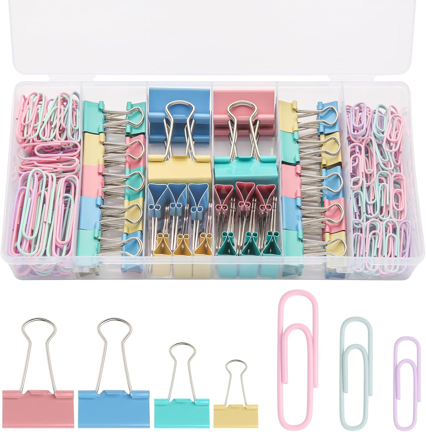 240PCS Colored Assorted Paper  - Binder Clip Assorted avaliação e preço