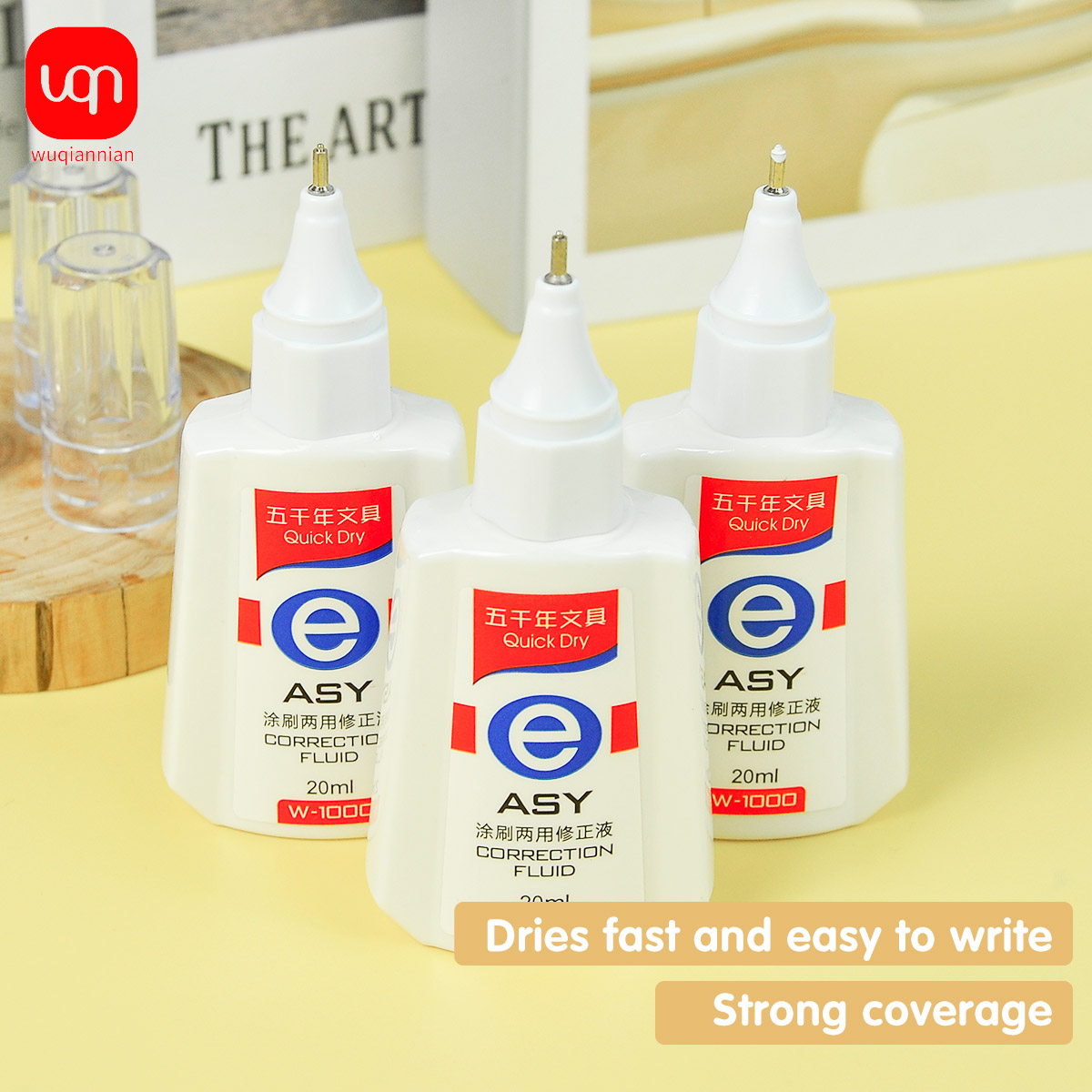 WQN Quick-Dry Correction Fluid - Correction Fluid White avaliação e preço