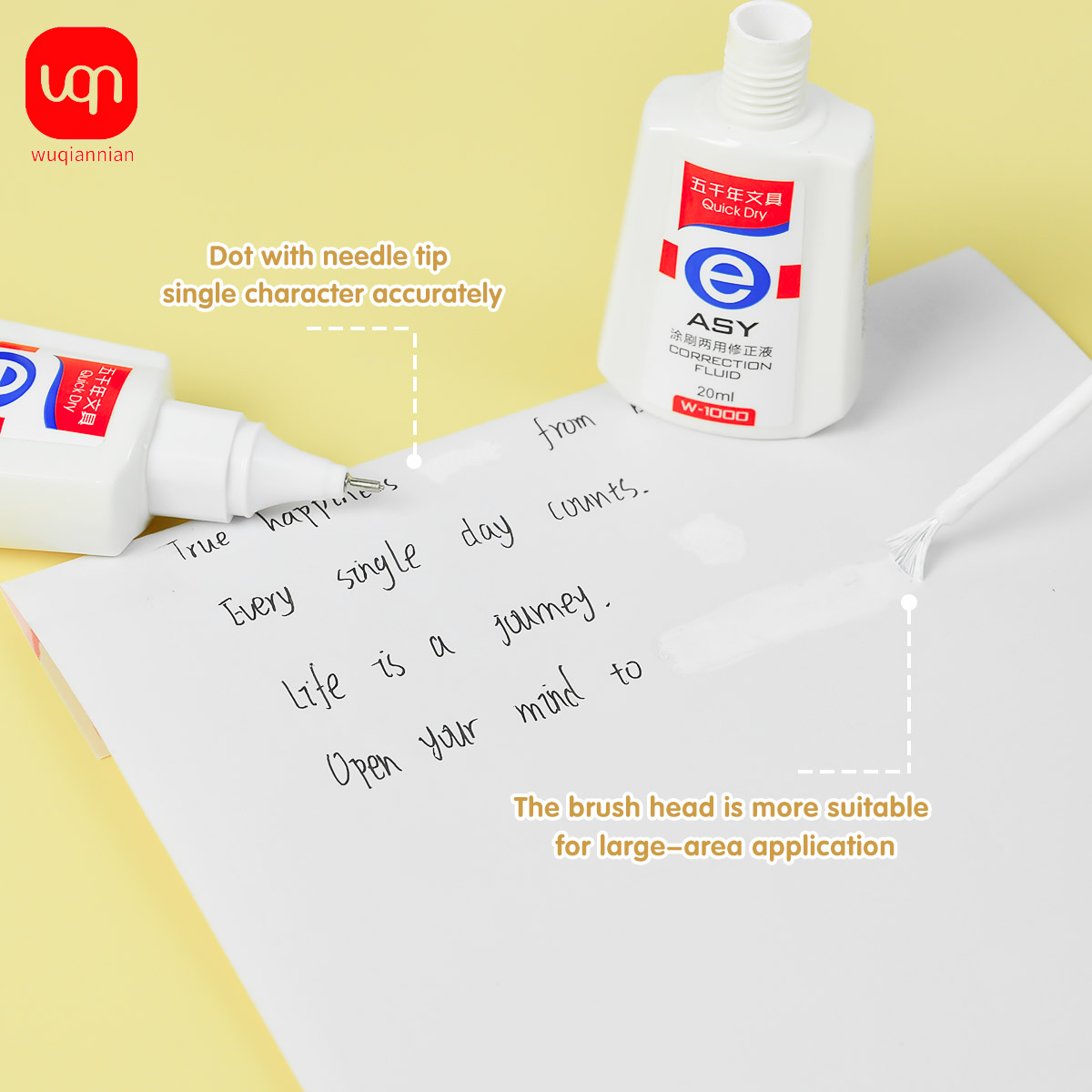 WQN Quick-Dry Correction Fluid - Correction Fluid White avaliação e preço