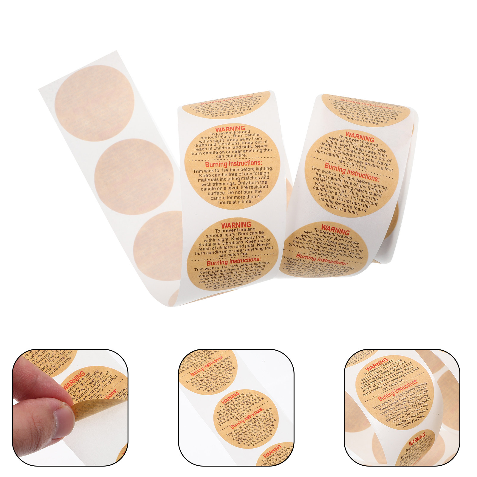 1 Roll Round Warning Labels fo - Sticker Label Roll avaliação e preço