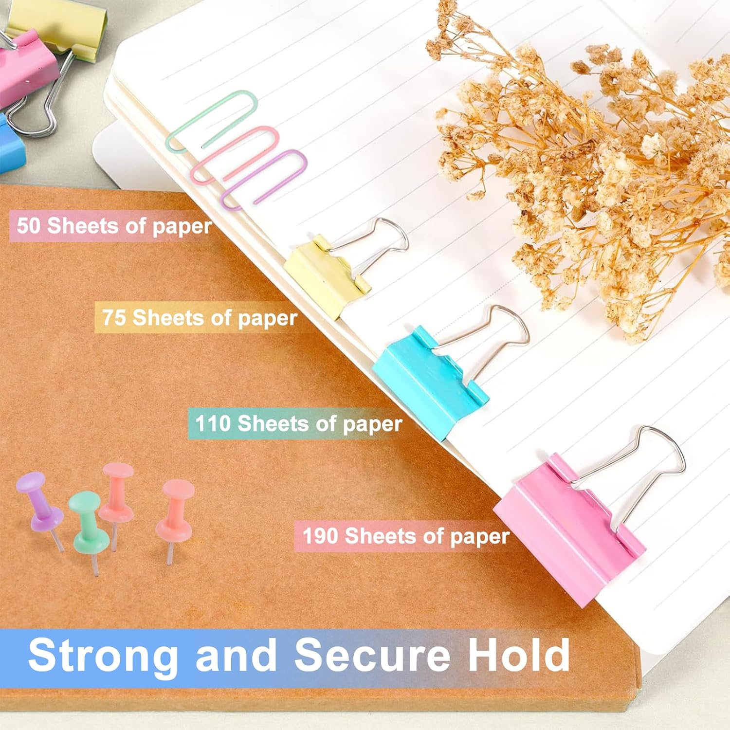 Colored Paper Clips and Binder - Binder Clip Assorted avaliação e preço