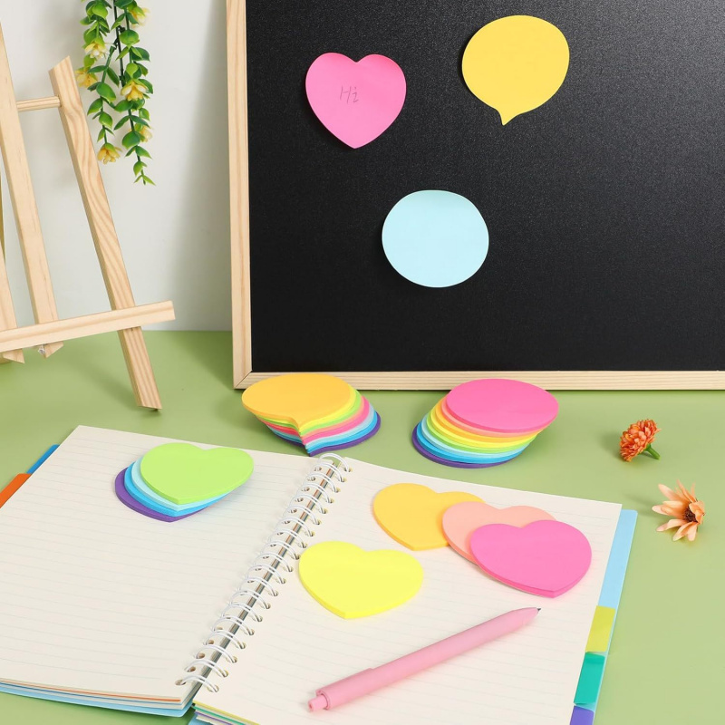 【3 Styles Heart Memo Pads】720  - Total Stationery & Office Supply avaliação e preço