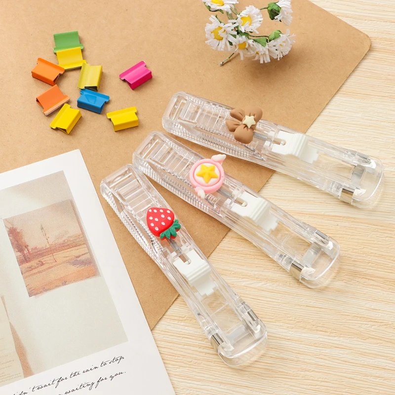New Push Clip Stapler Staple R - Binder Clip Assorted avaliação e preço