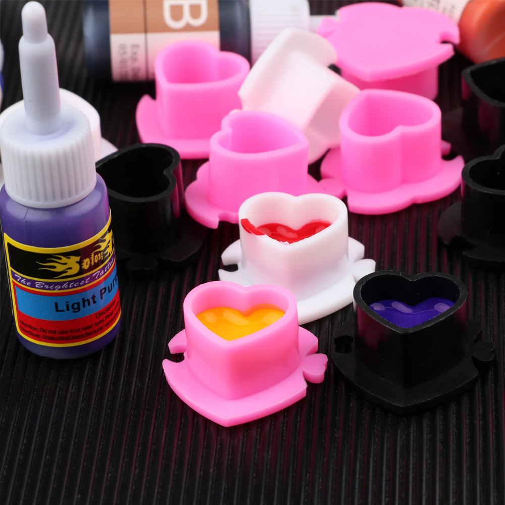 50pcs Tattoo Ink Cups Disposab - Calligraphy Ink Bottle avaliação e preço
