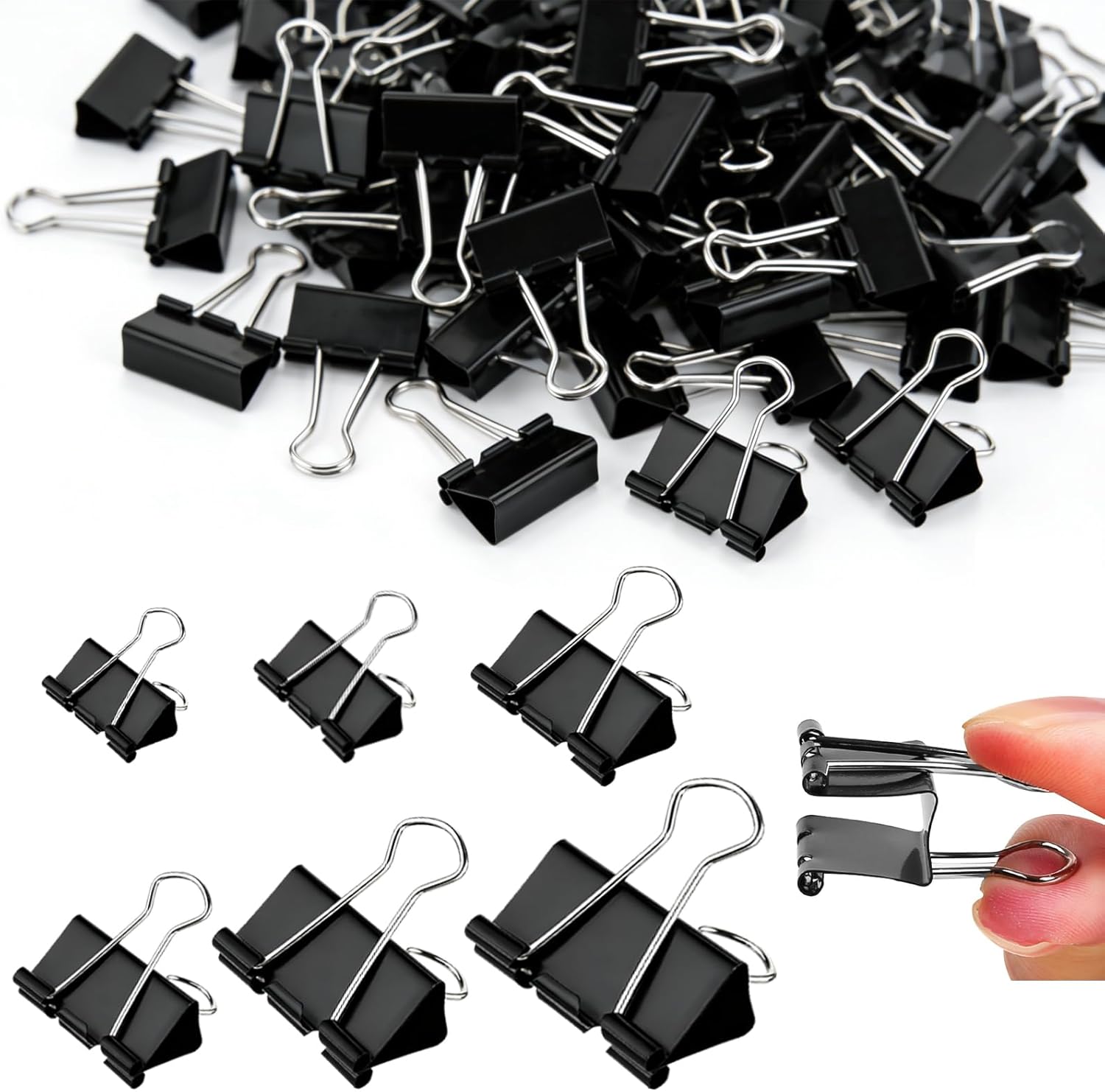 300 Pcs Binder Clips Assorted  - Binder Clip Assorted avaliação e preço