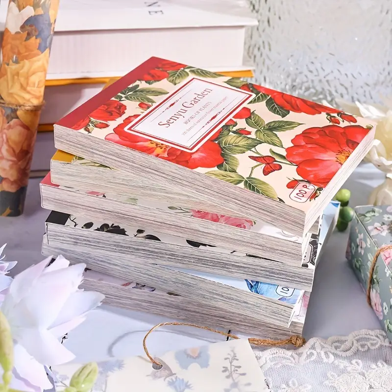 100pcs Vintage Colorful Rose F - Cardstock Paper Pack avaliação e preço