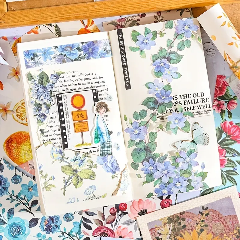 100pcs Vintage Colorful Rose F - Cardstock Paper Pack avaliação e preço