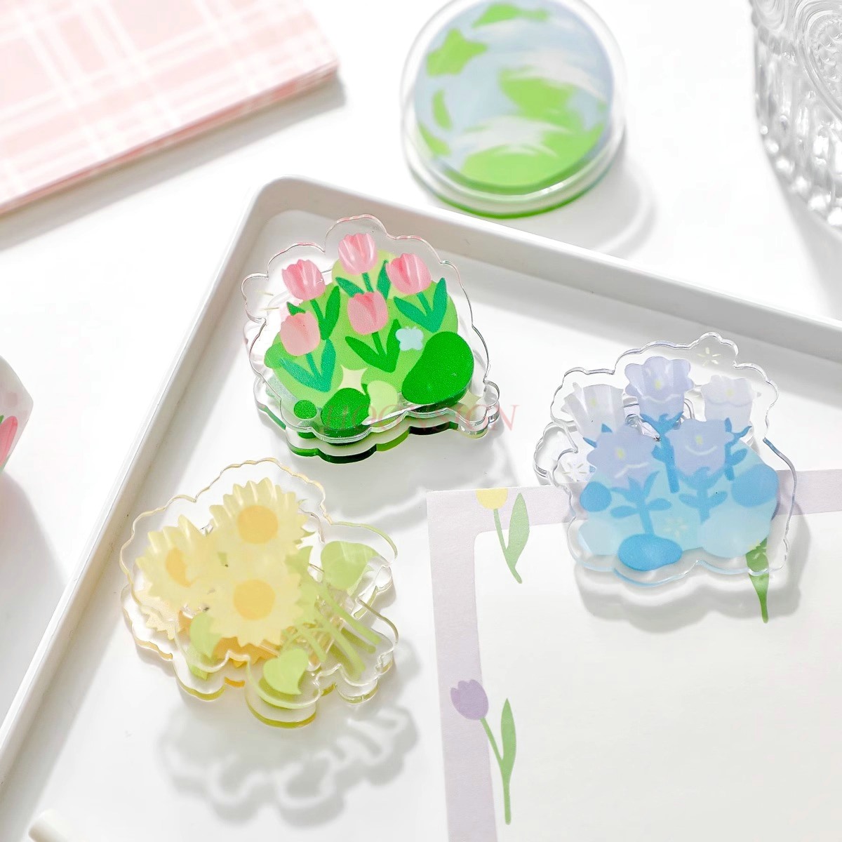 1pcs Afternoon Garden Acrylic  - Supply Of Office Stationery avaliação e preço