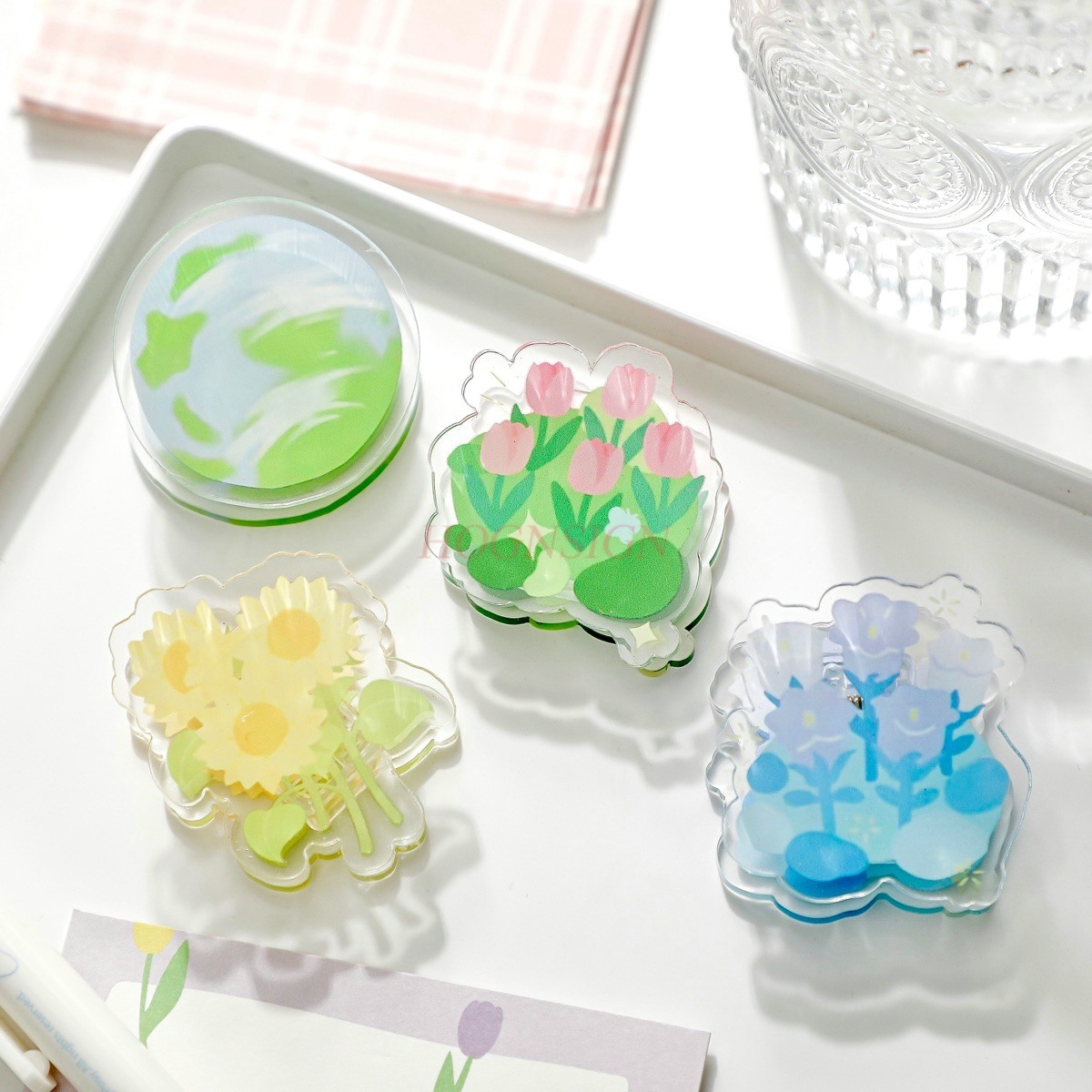 1pcs Afternoon Garden Acrylic  - Supply Of Office Stationery avaliação e preço