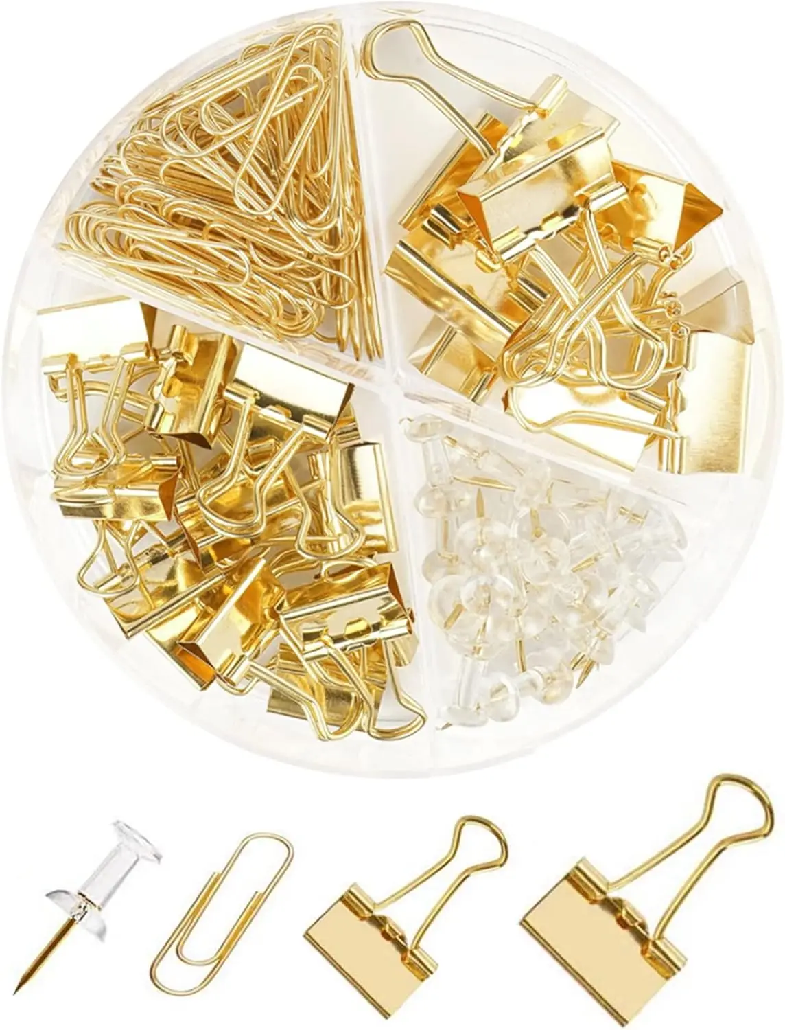 Gold Paper Binder and Clips Se - Binder Clip Assorted avaliação e preço