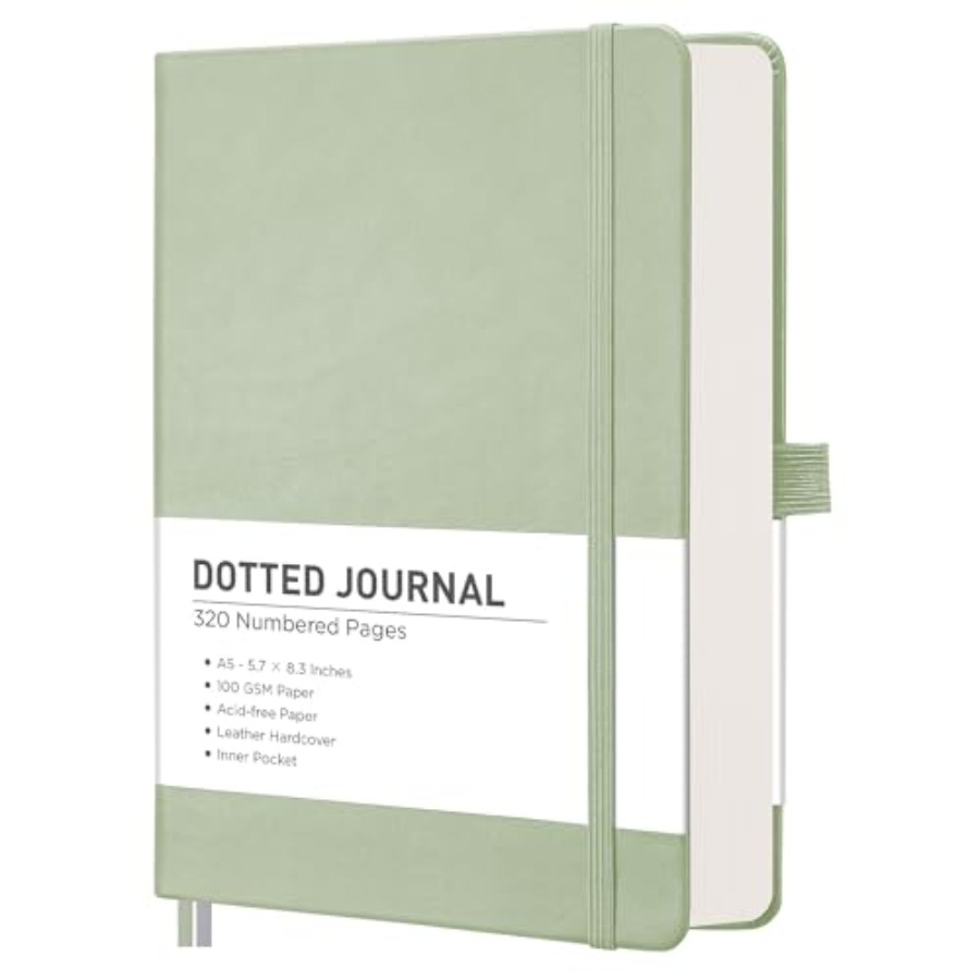 Dotted Journal Notebook, 320 N - Journal Leather Hardcover avaliação e preço