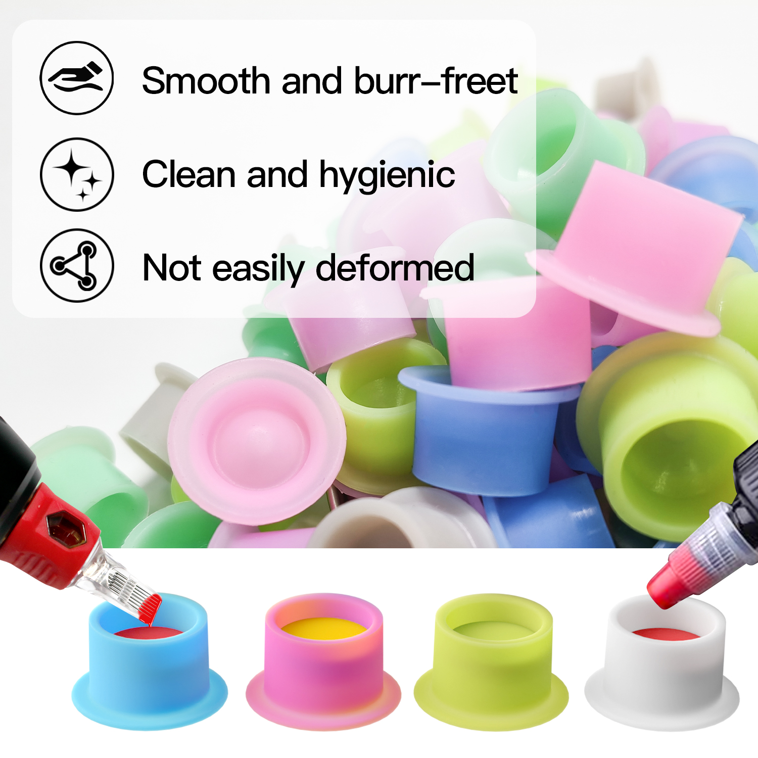 100Pcs Disposable Canned Silic - Calligraphy Ink Bottle avaliação e preço