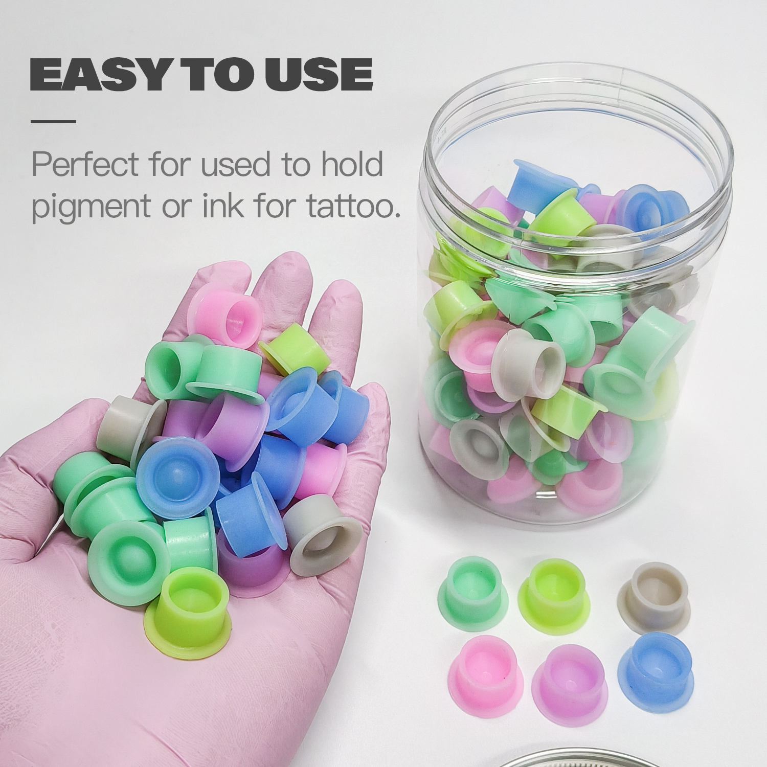 100Pcs Disposable Canned Silic - Calligraphy Ink Bottle avaliação e preço