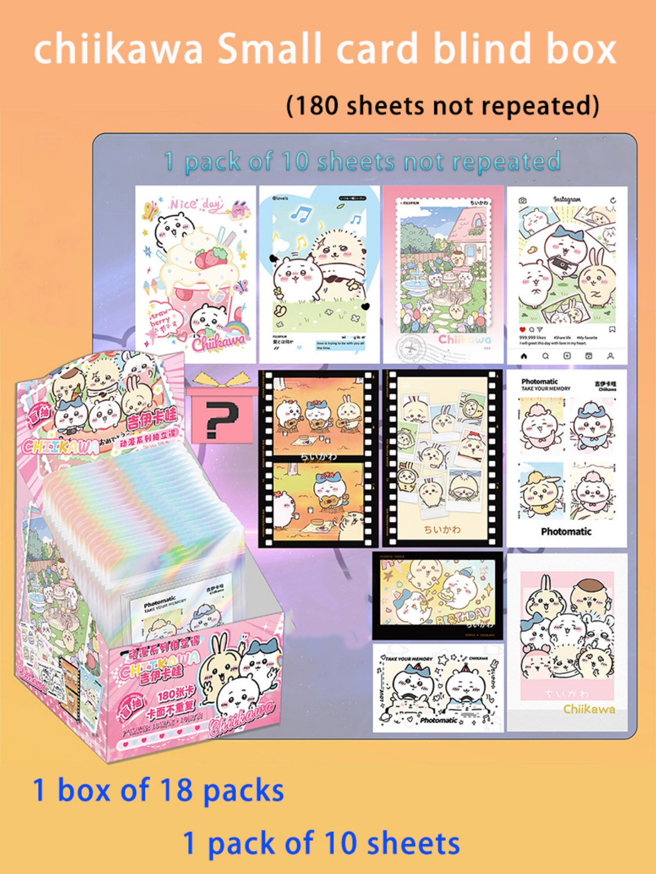 Random Chiikawa cards: a range - Cardstock Paper Pack avaliação e preço