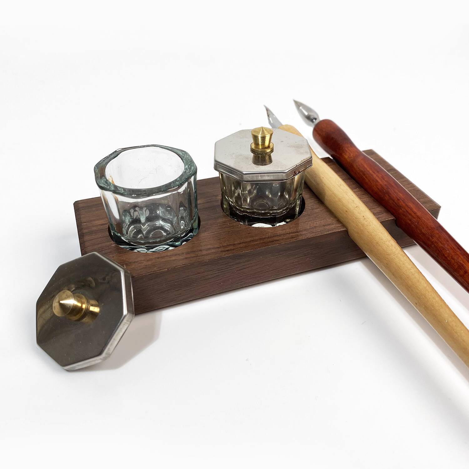 Ink Base Pen Rest Wooden Stand - Calligraphy Ink Bottle avaliação e preço