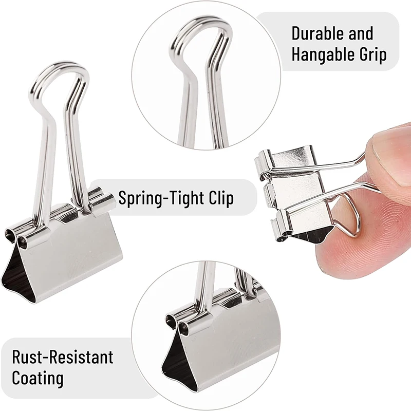 5-30Pcs Binder Clips File Meta - Supply Of Office Stationery avaliação e preço