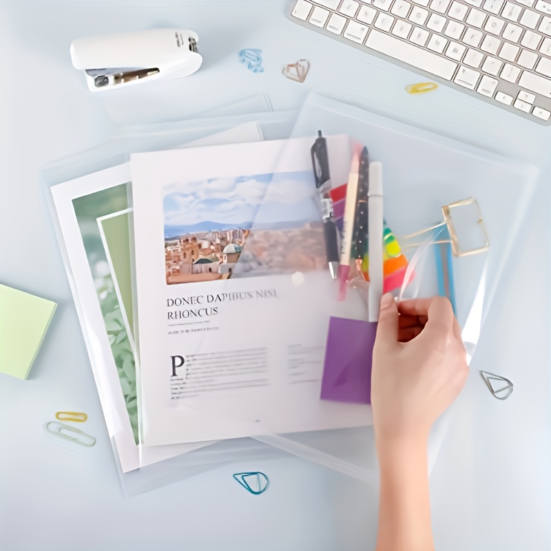 10pcs Transparent A4 Folders C - Supply Of Office Stationery avaliação e preço