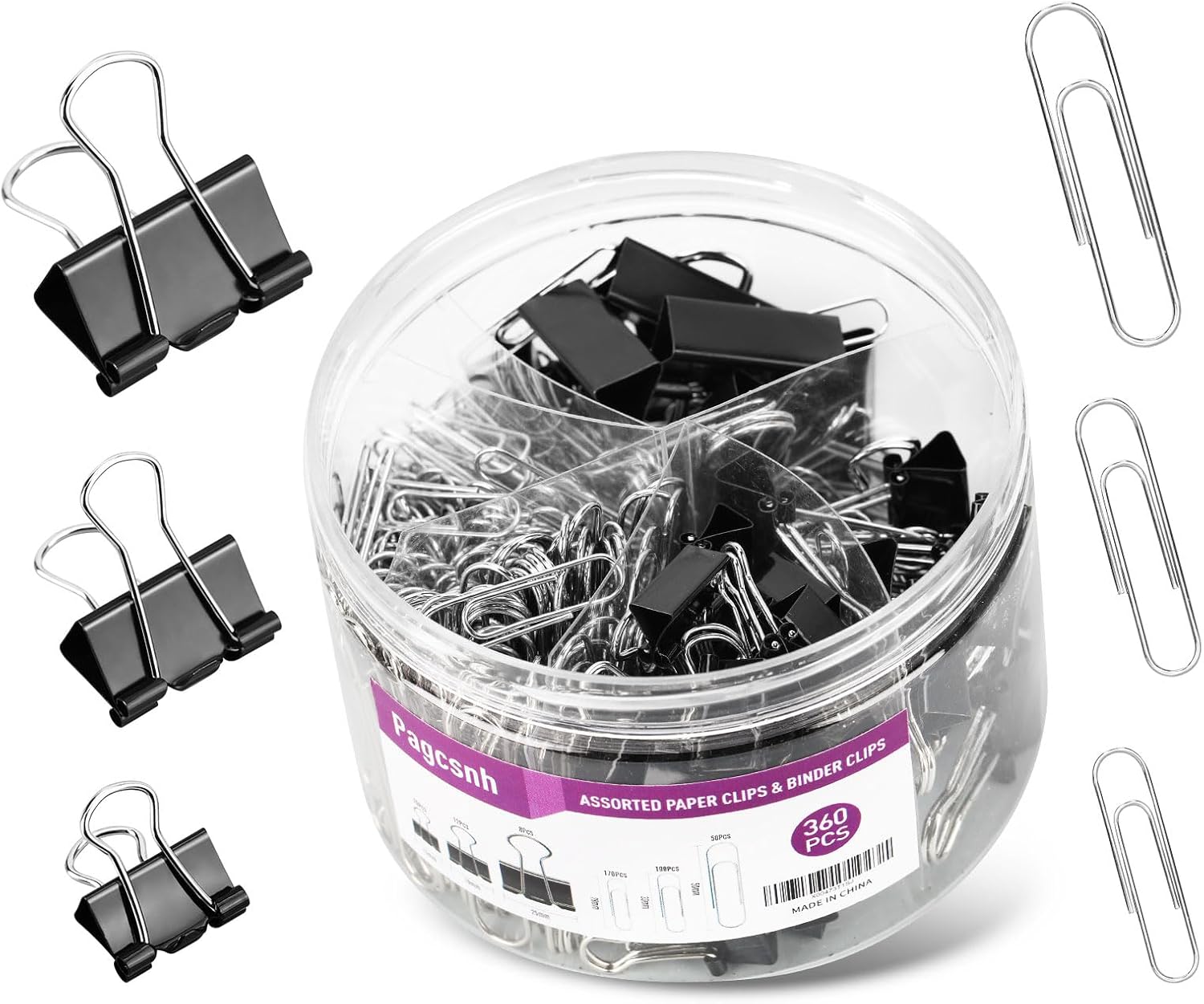 360 Pcs Paper Clips & Binder C - Binder Clip Assorted avaliação e preço
