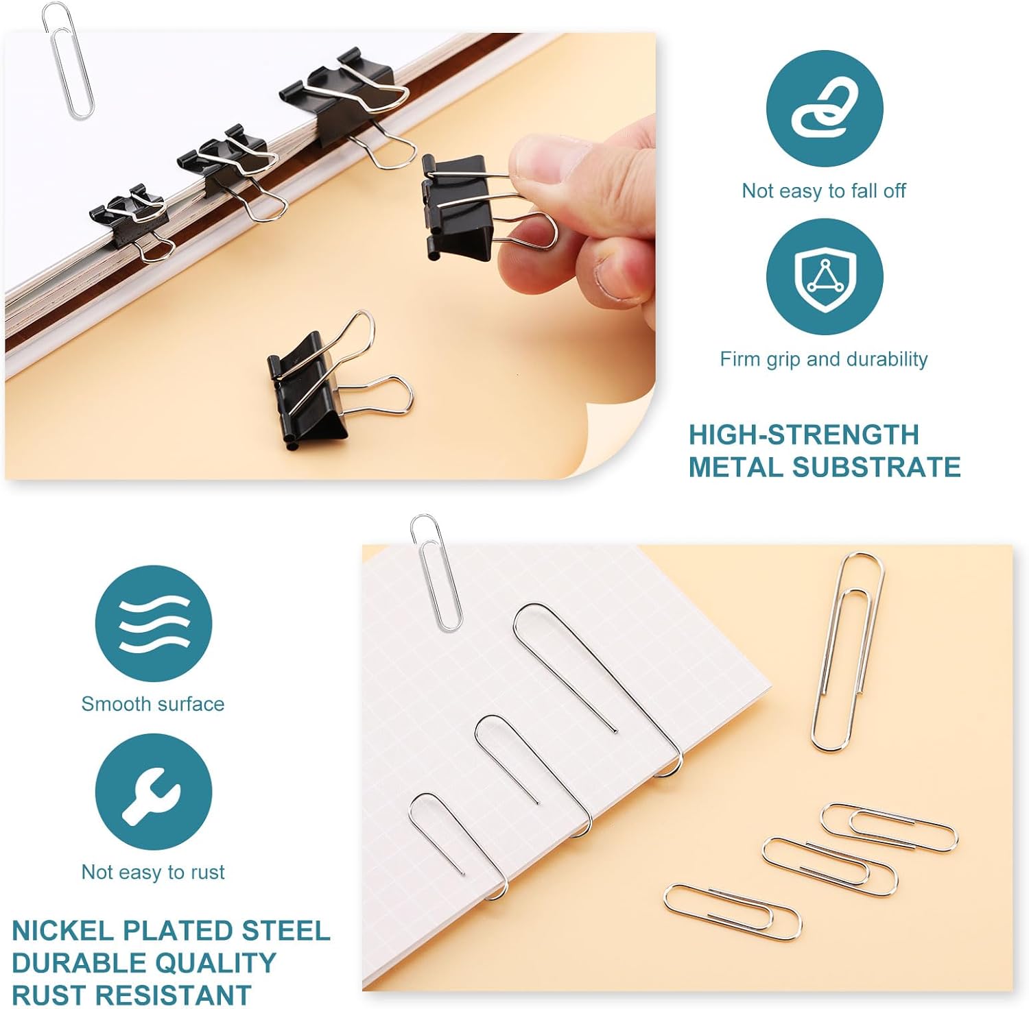 360 Pcs Paper Clips & Binder C - Binder Clip Assorted avaliação e preço