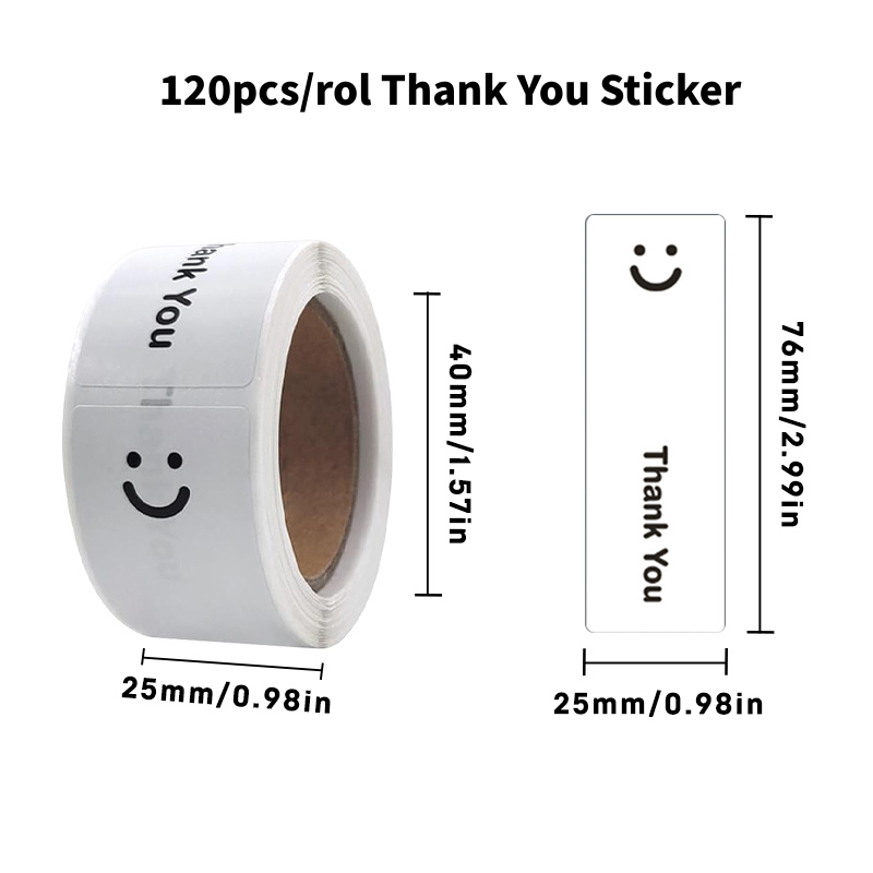 KAYSION 120Pcs/Roll Thank You  - Sticker Label Roll avaliação e preço