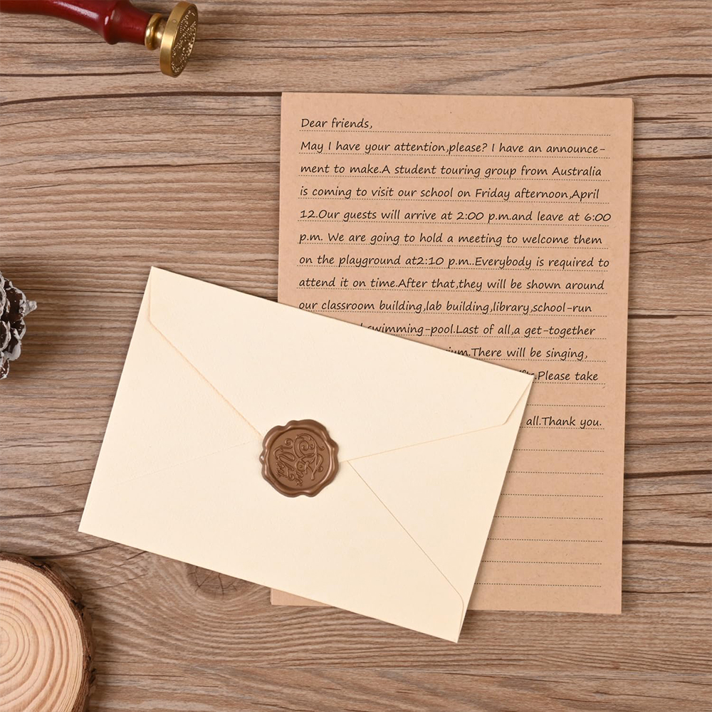 Stationery Set with Envelopes  - Wax Seal Stamp Kit avaliação e preço