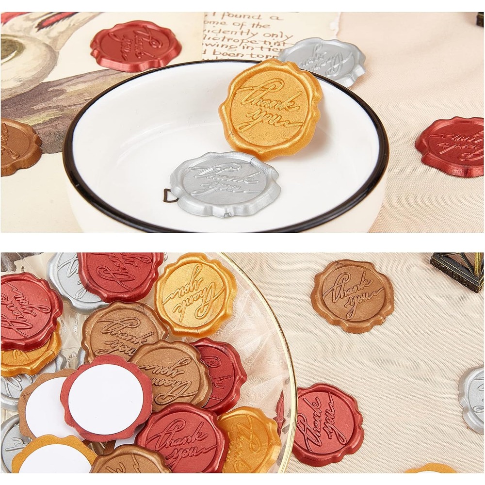 Adhesive Wax Seal Stickers 25P - Wax Seal Stamp Kit avaliação e preço