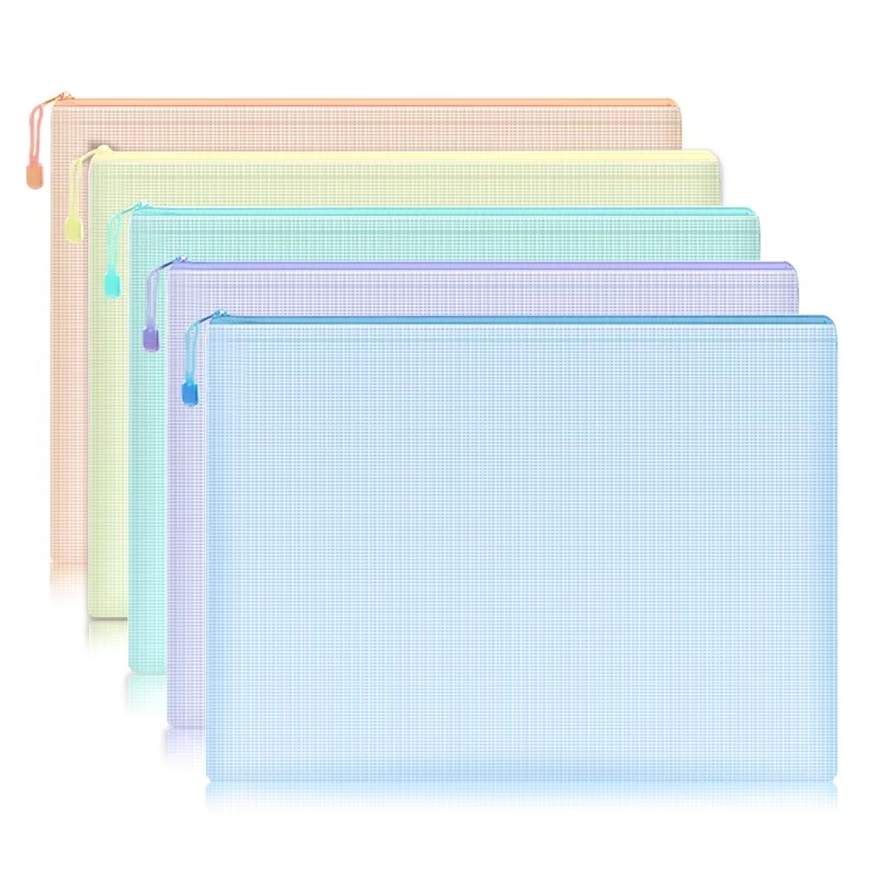5-30Pcs Mesh Zipper Pouch Docu - Supply Of Office Stationery avaliação e preço